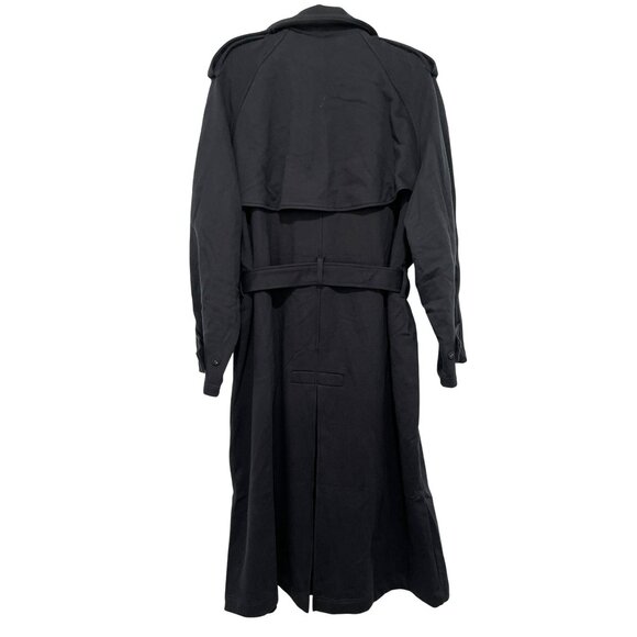 Skims Oversized Black Boyfriend Fleece Wrap Trench Coat NWT - Picture 7 of 10